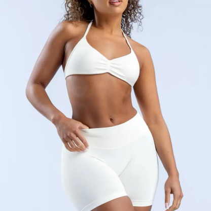 Seamless Strappy Sports Impact Bra – Supportive & Breathable for Yoga, Gym & Running