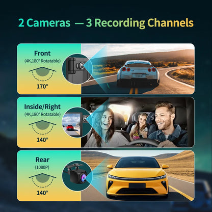 Dash Cam – 11.3" 4K High-Resolution Car Video Recorder with Advanced Features - The Prime Shop
