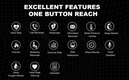 Pro Smart Watch C20 – Voice Assistant, Wireless Call, IP68 Waterproof for Android & iOS