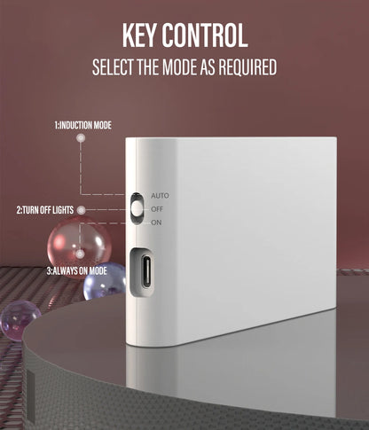 LED Induction Night Light, Wireless USB Rechargeable, Motion Sensor for Bedroom, Corridor, Cabinet