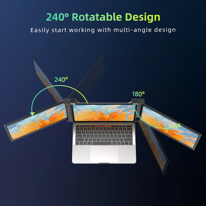 Portable Triple-Screen 14" Monitor – Full HD IPS 1080P Laptop Display Extender for 13"-16.5" Laptops - The Prime Shop