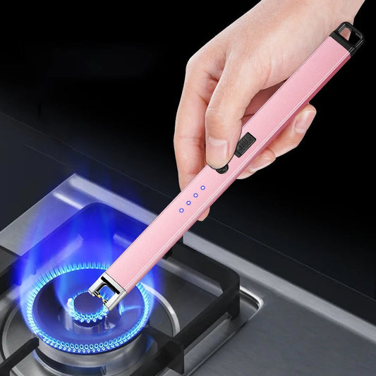 Portable Type-C Rechargeable Arc Lighter – Windproof Plasma Ignition for Candles & Gas Stoves
