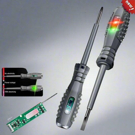 Electrician Screwdriver 12-220V Voltage Tester Pen – AC/DC Induction Insulated Hand Tools
