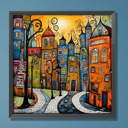 5D DIY Diamond Painting Kit – Vibrant Street Scene for Creative Home Decor - The Prime Shop