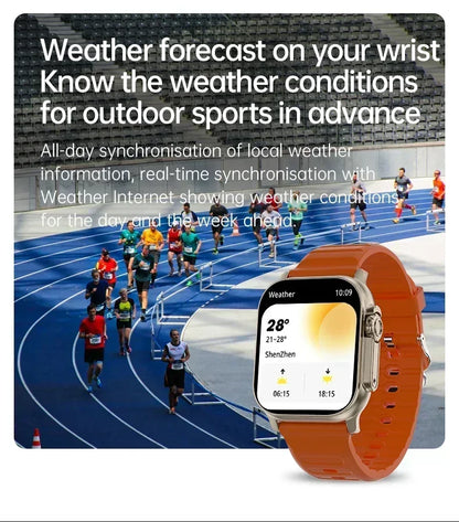 T800 U2 Smart Watch 49mm with GPS, NFC, Bluetooth, Wireless Charging, Games - The Prime Shop