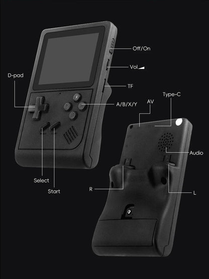 Portable Retro Handheld Game Console – Mini GB300 with NES/SNES/GBA Emulators, Perfect Kid Gift