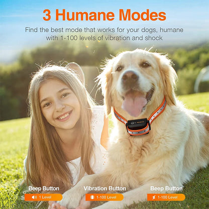 ROJECO 1000m Electric Dog Training Collar Remote Control Training Collar For Pet Rechargeable Dog Bark Control Stop Shock Collar - The Prime Shop