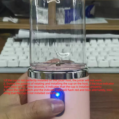 Portable Blender Bottle Electric 6 Blades Multifunction Juice Blender Fresh Juice Smoothie Blender Ice CrushCup Food Processor - The Prime Shop