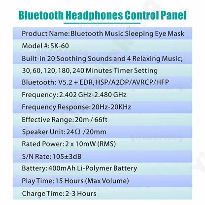 Bluetooth Sleep Mask with White Noise and Mic – Relaxing, Comfortable Sleep Solution - The Prime Shop
