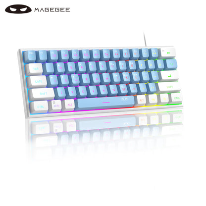 Mini Gaming Keyboard – RGB Backlit, 61-Key Compact, Waterproof & Ergonomic TS91 Design