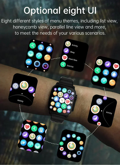 T800 U2 Smart Watch 49mm with GPS, NFC, Bluetooth, Wireless Charging, Games - The Prime Shop