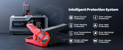 Battery Booster Jump Starter – Supports Up to 8L Diesel, Power Bank & Tire Inflator - The Prime Shop