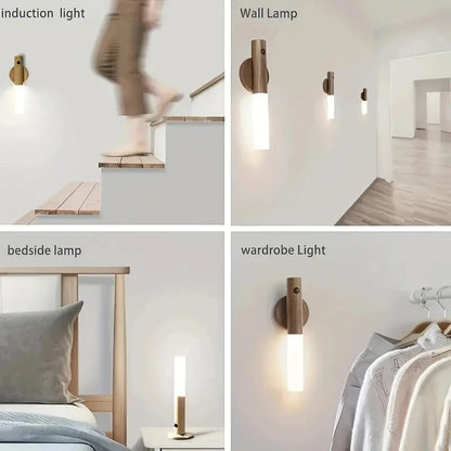 Intelligent LED Motion Sensor Night Light – Rechargeable, Wall-Mount for Hallways, Cabinets, Bathrooms - The Prime Shop