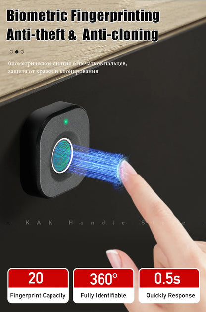 Biometric Fingerprint Keyless Cabinet Lock with Anti-Theft Smart Drawer Security and Long Standby