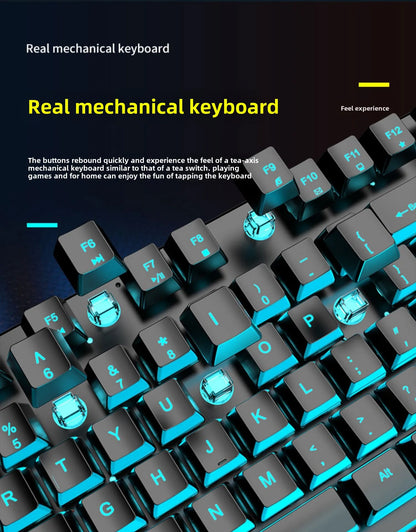 Wired USB RGB Gaming Keyboard & Mouse Combo – Ergonomic, Waterproof Set for Desktop Gamers