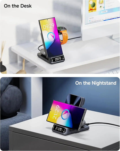 Wireless Charging Station – For Samsung S25/S24 Ultra, Z Flip/Fold, Galaxy Watch 7 & Buds 3