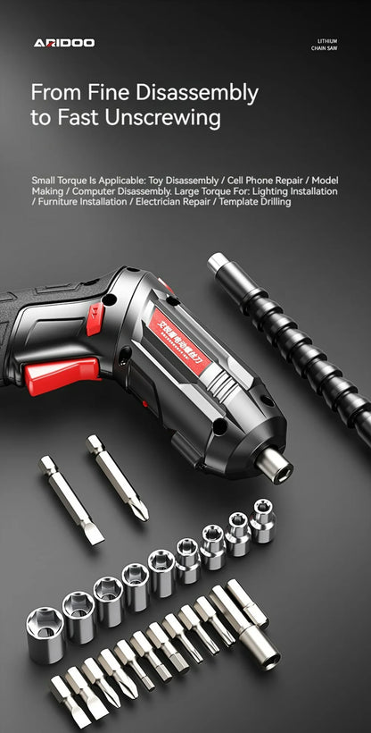 Portable Electric Screwdriver – Compact, Rechargeable Tool for Easy DIY Projects - The Prime Shop