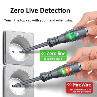 Electrician Screwdriver 12-220V Voltage Tester Pen – AC/DC Induction Insulated Hand Tools