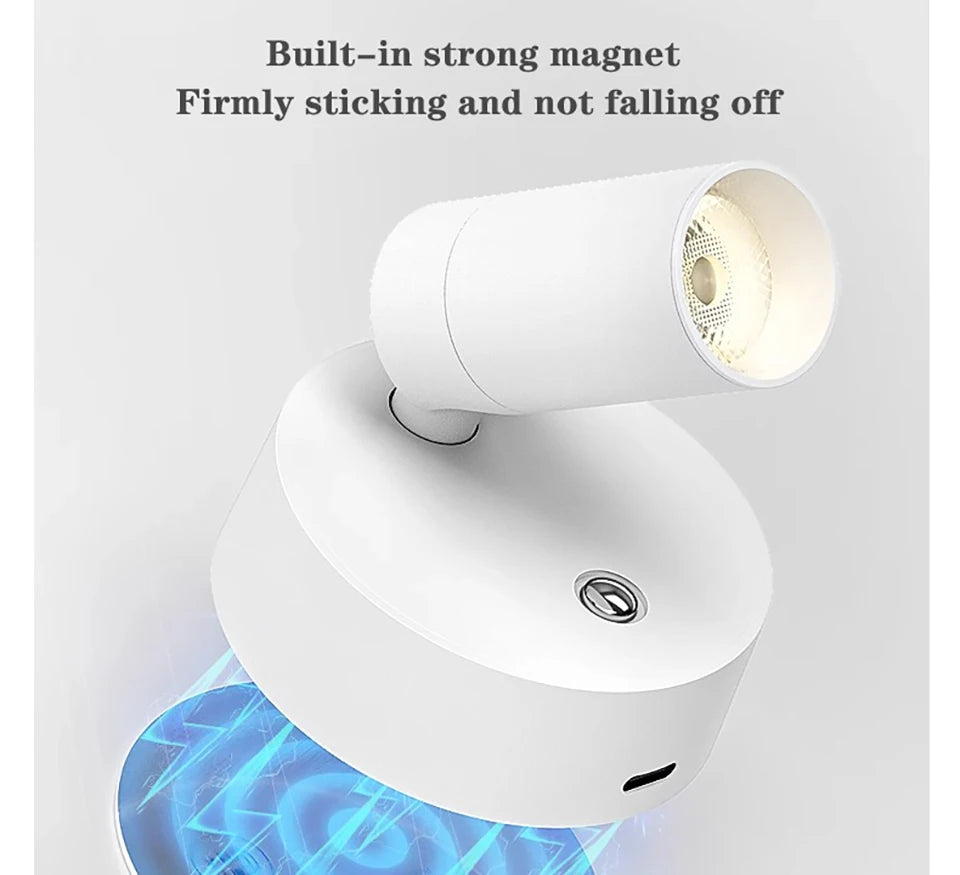 Magnetic LED Wall Lamp – Wireless, Removable, No Wiring, Home Decoration - The Prime Shop