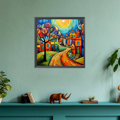 5D DIY Diamond Painting Kit – Vibrant Street Scene for Creative Home Decor - The Prime Shop