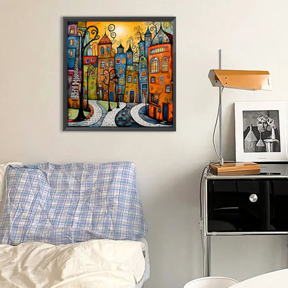5D DIY Diamond Painting Kit – Vibrant Street Scene for Creative Home Decor - The Prime Shop