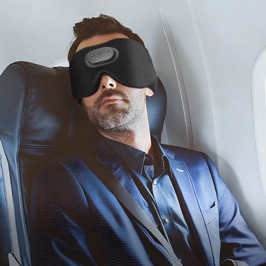 Sleep Headphones 5.2 Bluetooth Sleep Mask Cooling Eye Shade with Music and Ultra Thin Speakers for Sleeping Travel - The Prime Shop