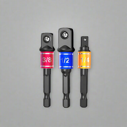 Impact Grade 105° Angle Socket Adapter Set for Drills and Screwdrivers, Durable Power Tool Attachment