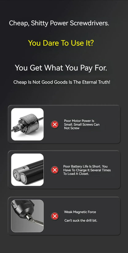 Portable Electric Screwdriver – Compact, Rechargeable Tool for Easy DIY Projects - The Prime Shop