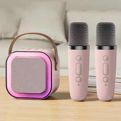 Portable Karaoke Machine Bluetooth 5.3 PA Speaker with 1-2 Wireless Microphones
