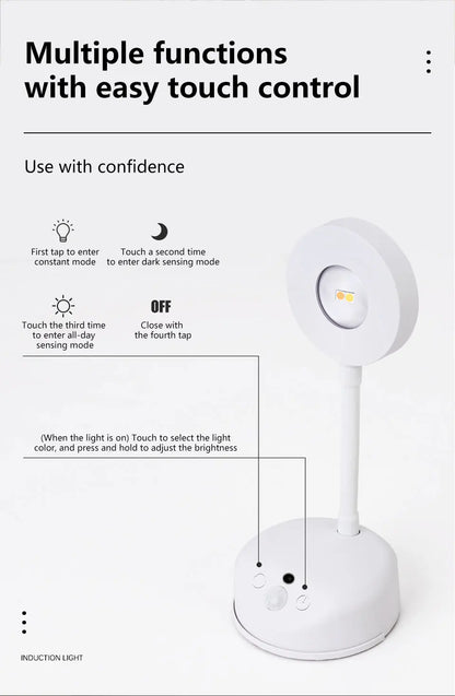 Rechargeable Induction Wall Spotlight – Adjustable Brightness, Three Colors, Punch-Free - The Prime Shop