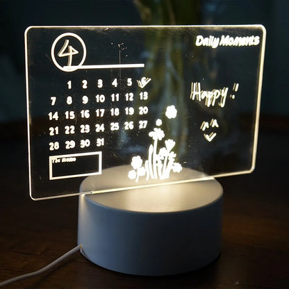 Creative LED Note Board Night Light – USB Rewritable Message Board for Kids’ Room Decor - The Prime Shop