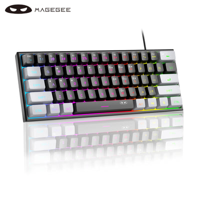 Mini Gaming Keyboard – RGB Backlit, 61-Key Compact, Waterproof & Ergonomic TS91 Design