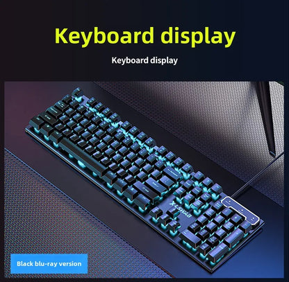 Wired USB RGB Gaming Keyboard & Mouse Combo – Ergonomic, Waterproof Set for Desktop Gamers