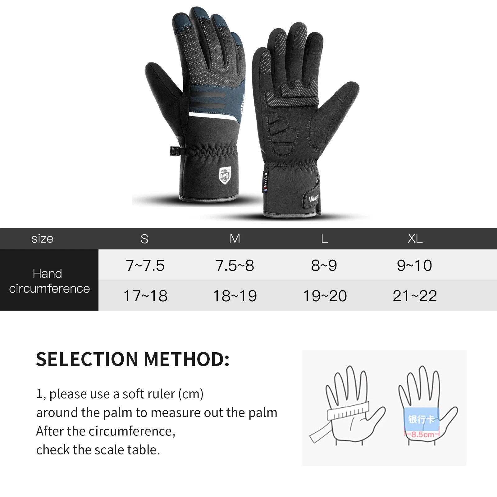 Black Winter Waterproof Cycling Gloves – Touch Screen, Fleece for Sports and Skiing - The Prime Shop