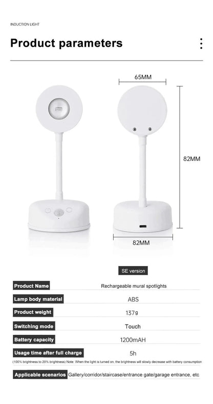 Motion Sensor Night Light - Wireless USB LED for Kitchen, Bedroom, Living Room - The Prime Shop