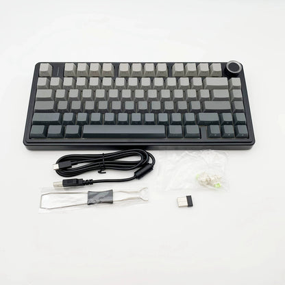 RGB Mechanical Gaming Keyboard – Gasket Mounted, Side-Engraved PBT Gradient Keycaps, 80 Keys