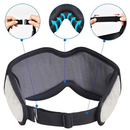 Sleep Headphones 5.2 Bluetooth Sleep Mask Cooling Eye Shade with Music and Ultra Thin Speakers for Sleeping Travel - The Prime Shop