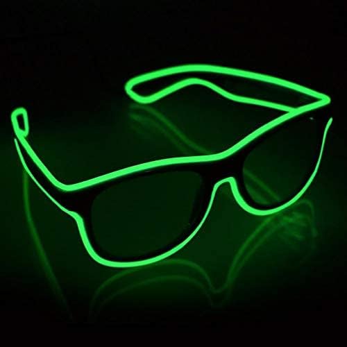 USB Rechargeable LED Glasses – Wireless Luminous Party Props for Halloween, Christmas & Night Events