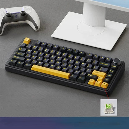RGB Mechanical Gaming Keyboard – Gasket Mounted, Side-Engraved PBT Gradient Keycaps, 80 Keys